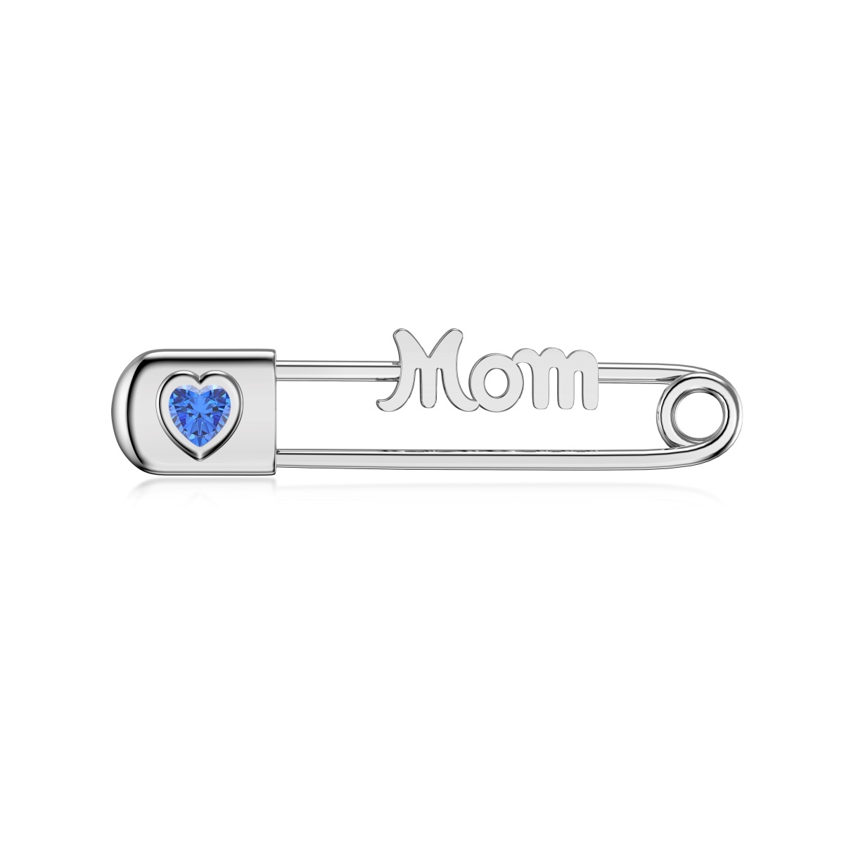 Mom Heart Paperclip Pendant