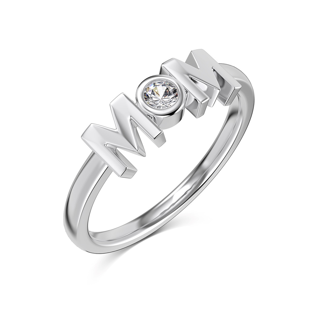 Minimalist MOM Sterling Silver Ring