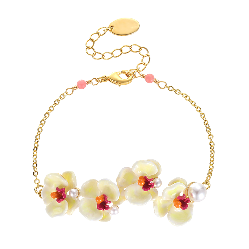 Phalaenopsis Sweet Pearl Flower Bracelet