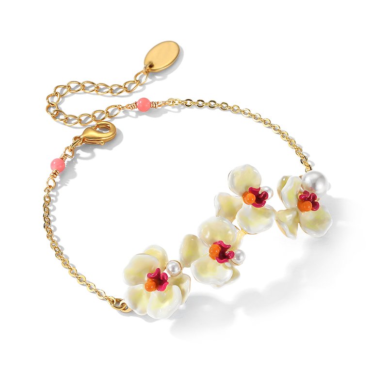 Phalaenopsis Sweet Pearl Flower Bracelet