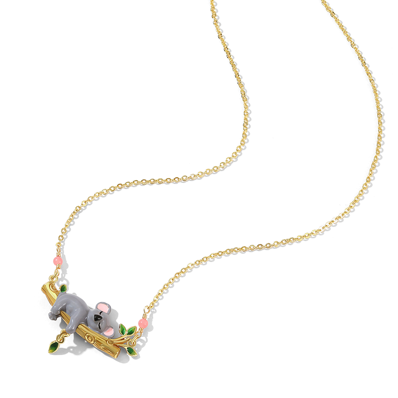 Cute Koala Enamel Necklace