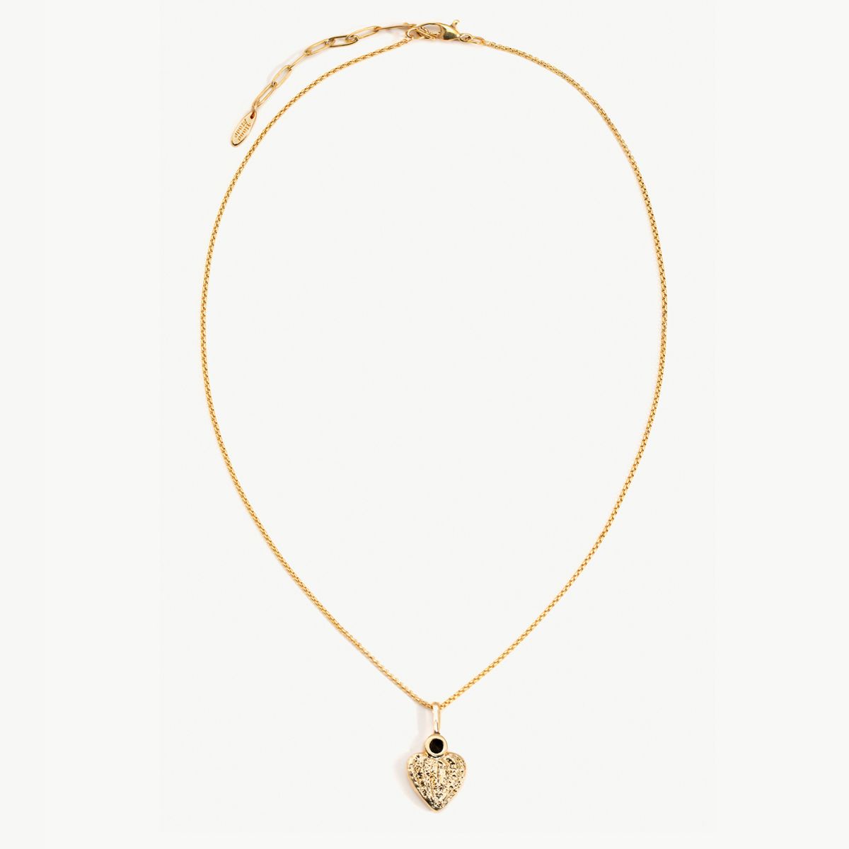 Gemstone Heart Pendant Chain Necklace