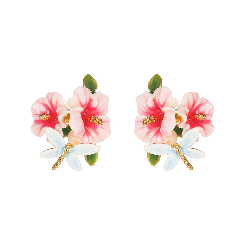 Hibiscus Flower Earrings
