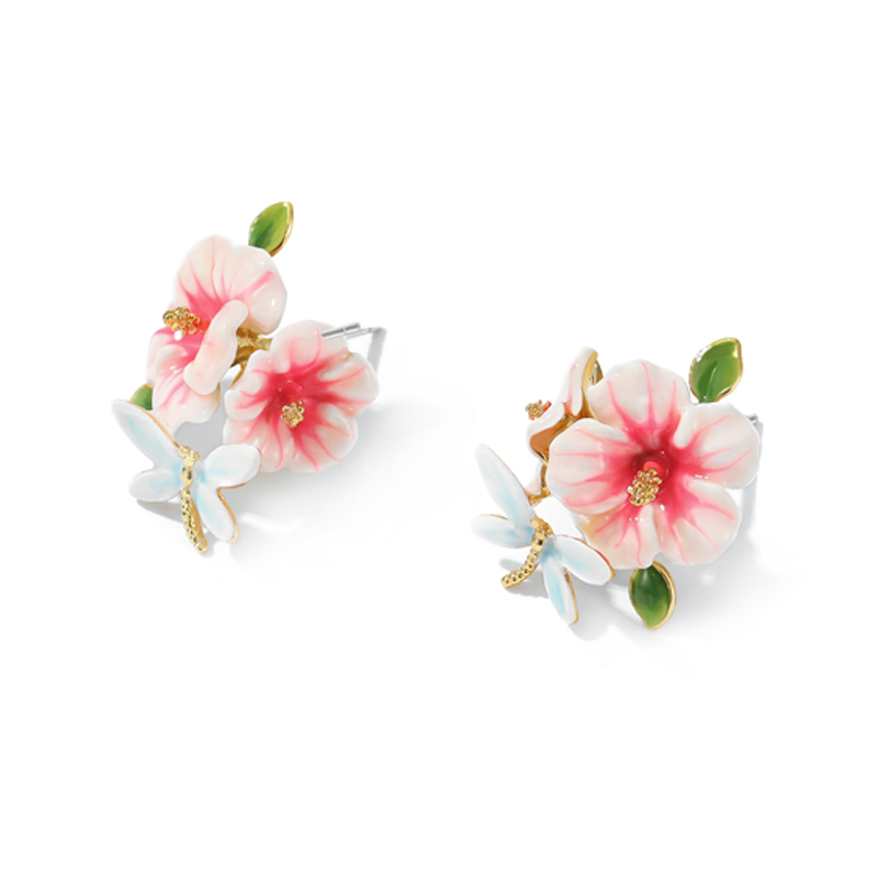 Hibiscus Flower Earrings