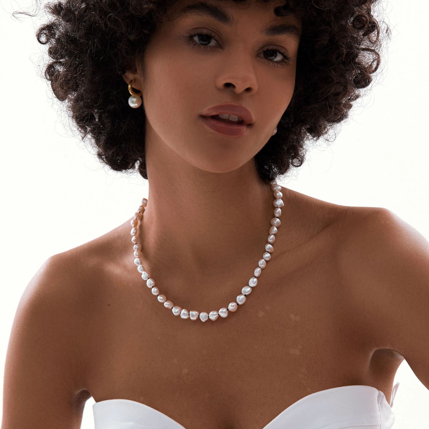 Knotted Baroque Pearl Necklace