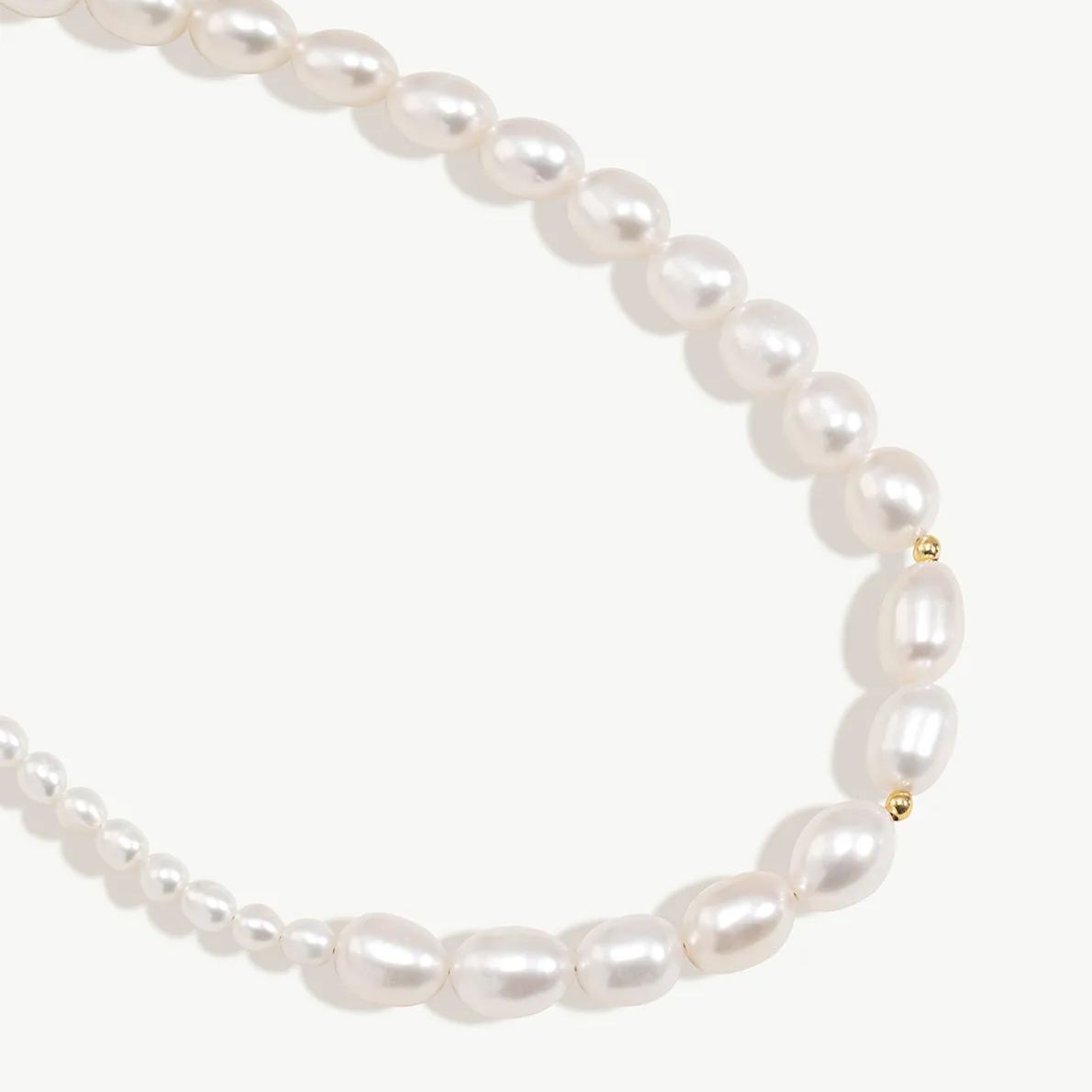 Asymmetric Pearl Necklace