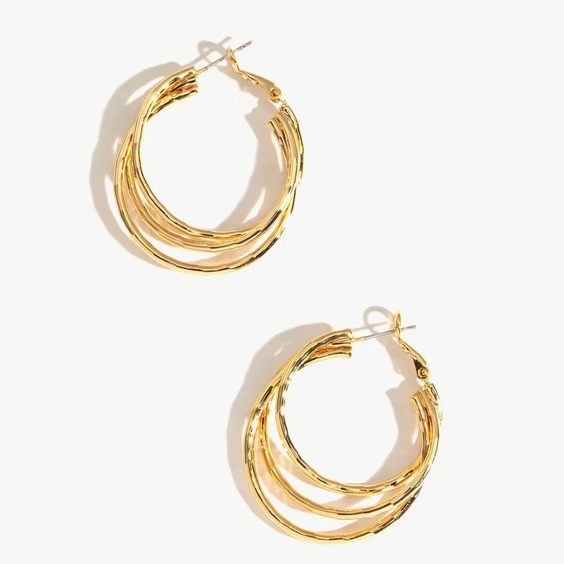 Multi-Strand Hoop Earrings