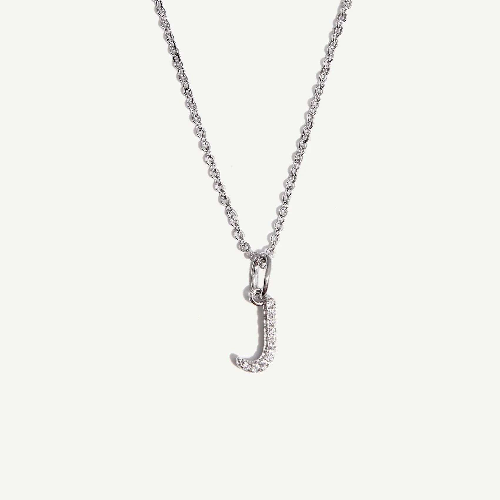 Essential Pave Initial Pendant Necklace