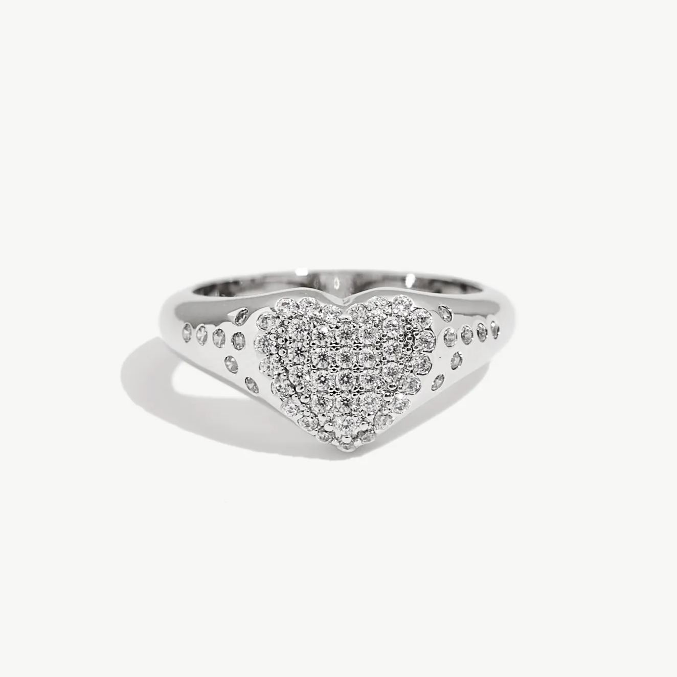 Pave Heart Cocktail Ring