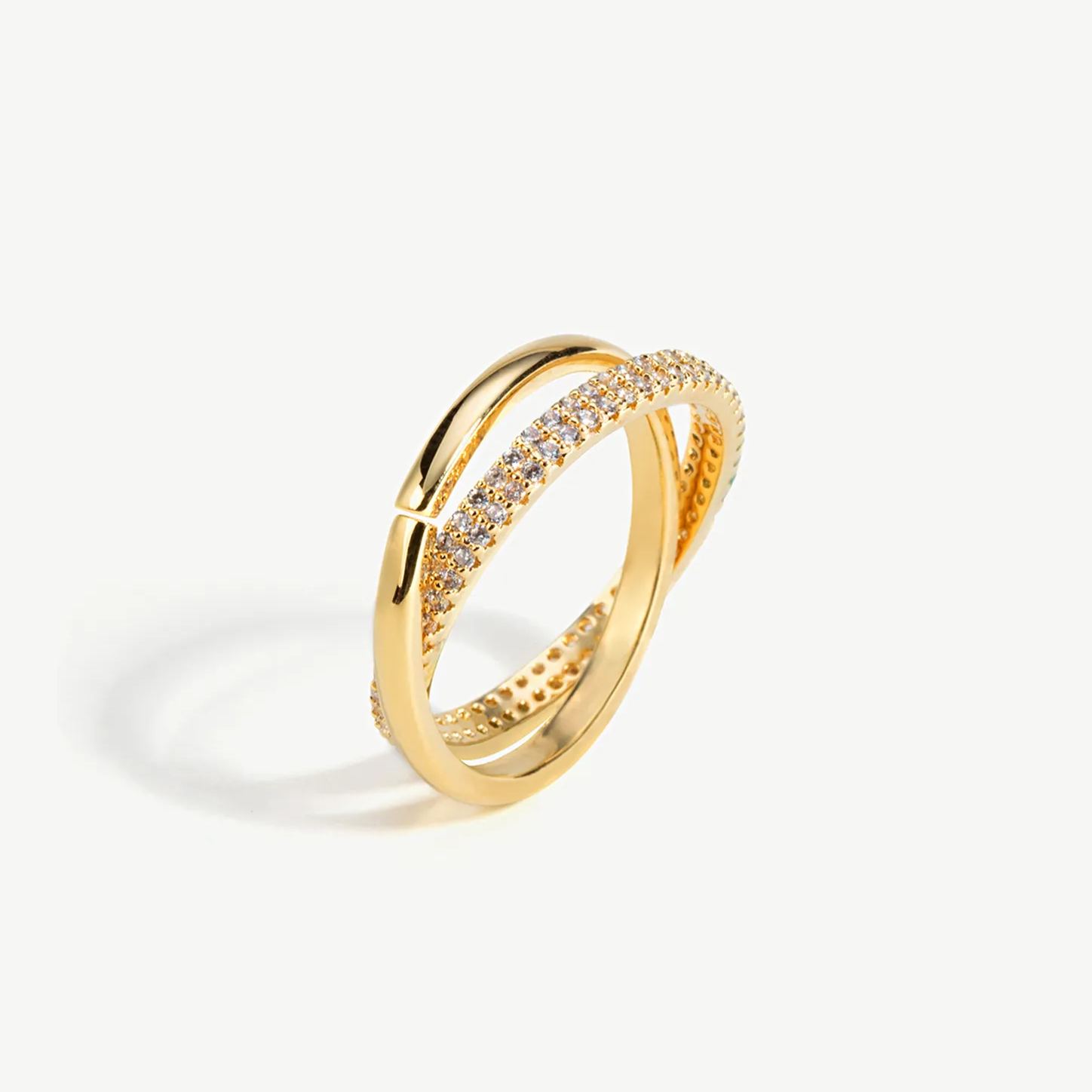 Double Crossover Band Ring