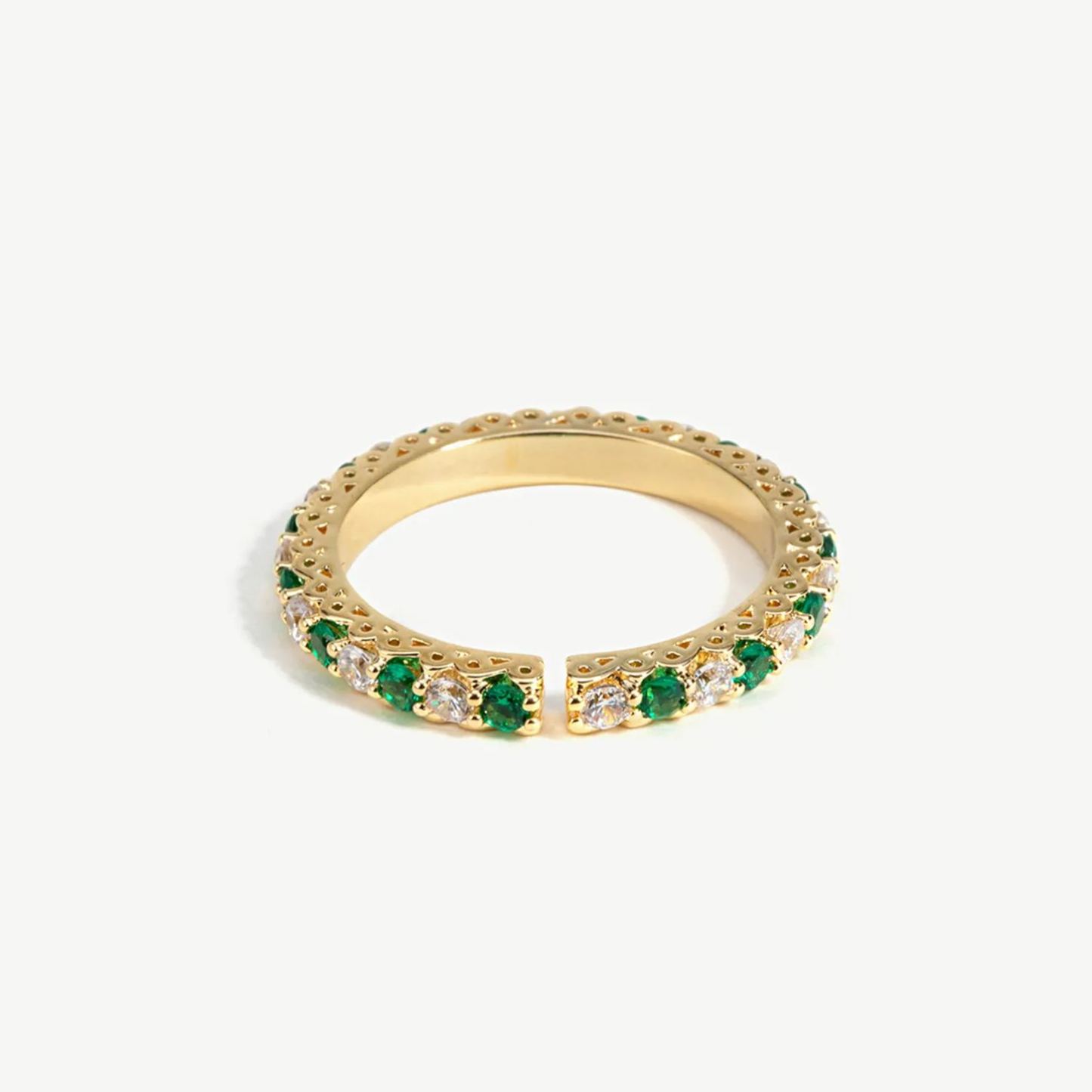 Green Elf Pave Ring