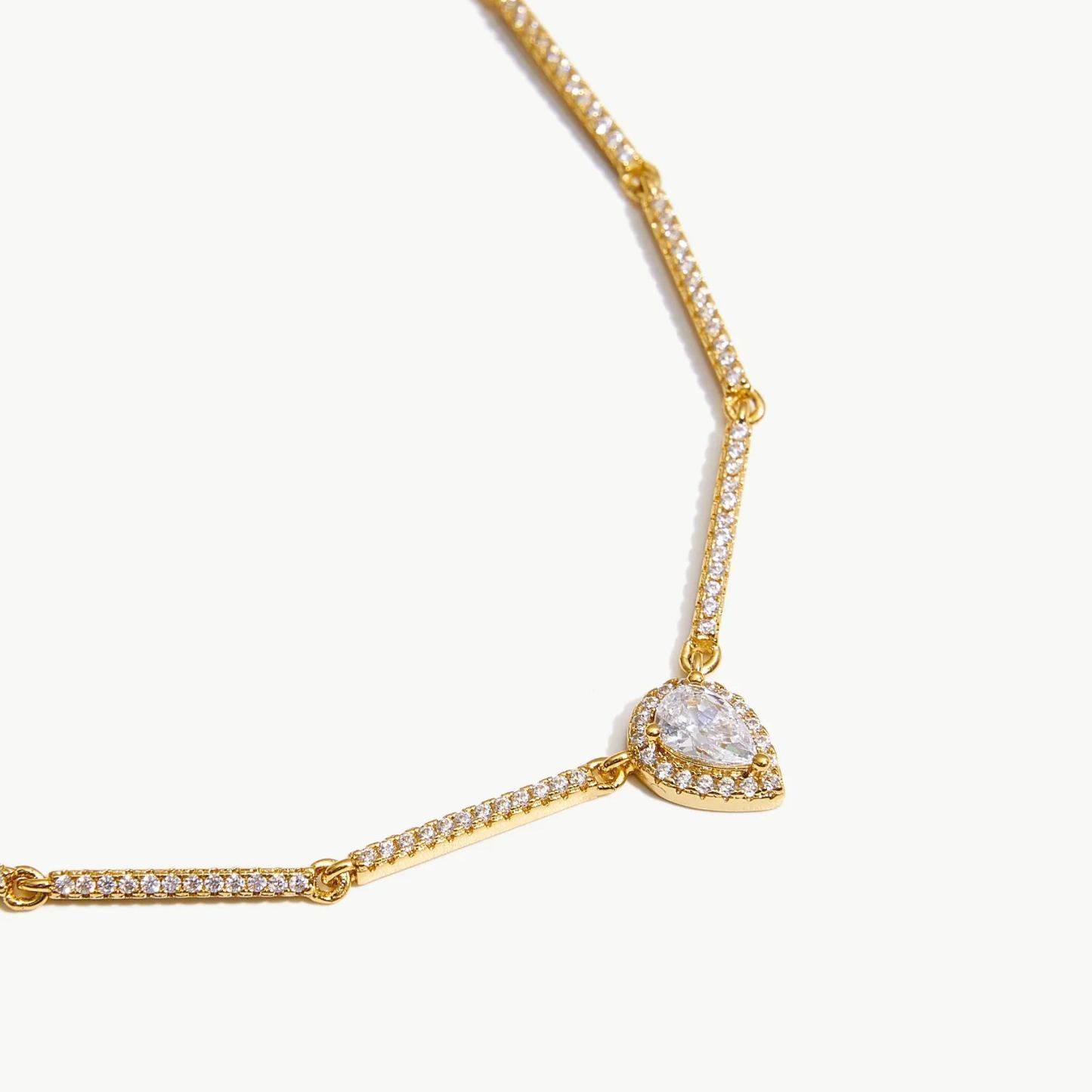 Pave Droplet Necklace