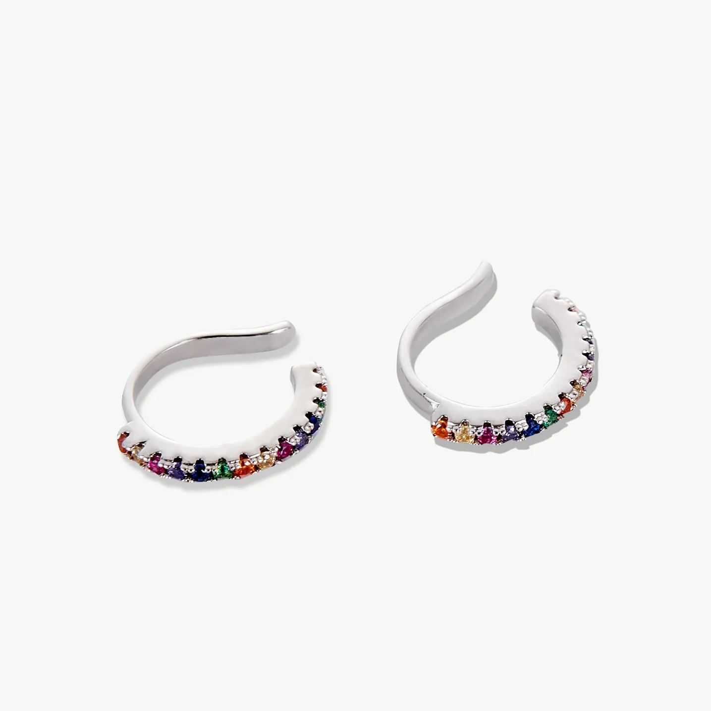 Rainbow Sparkle Ear Cuffs