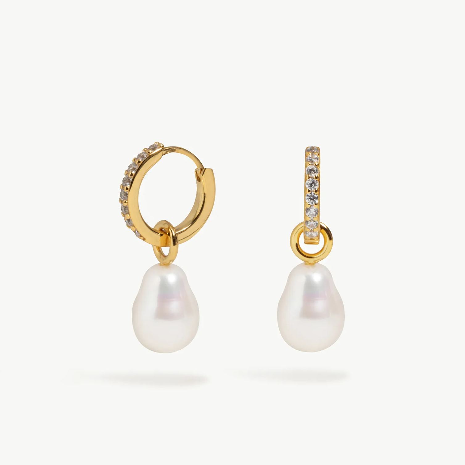 Buy 18 Karat Gold Gemstone Charms Hoop Earrings for Women