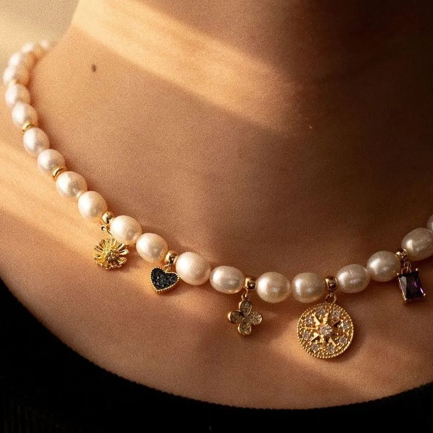 �LAST DAY 35% OFF� Pearl & Delicate Lucky Charm Adjustable Necklace