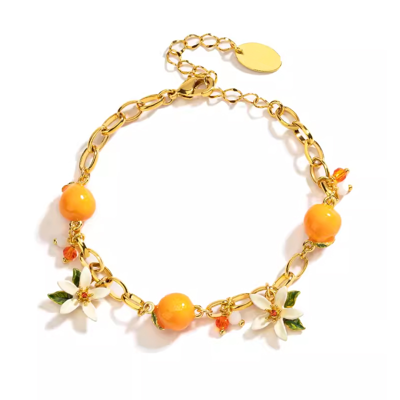 18K Orange Blossom Sweetheart Bracelet