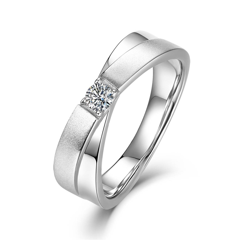 DEDEJILL Eternity Ring X  Plated Platinum Mosang Diamond Couple Men-2.0ct D Grade