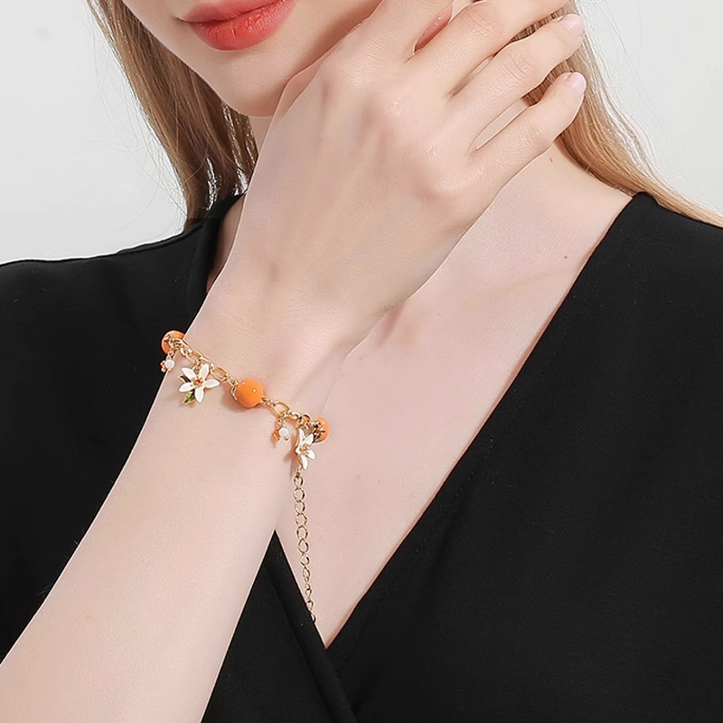 18K Orange Blossom Sweetheart Bracelet