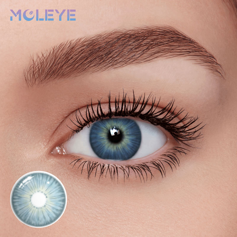 MCLEYE Fireworks Light Blue Yearly Colored Contact Lenses