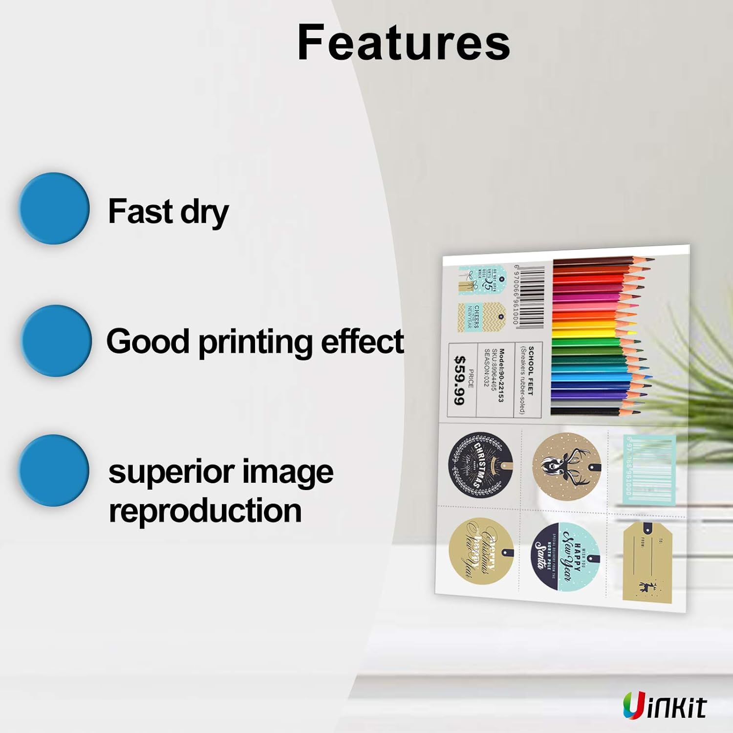 Uinkit Inkjet Transparency Film 11x17"  20 Sheets OHP Overhead Projector Transparent Paper Only for Dye Ink Printing A148
