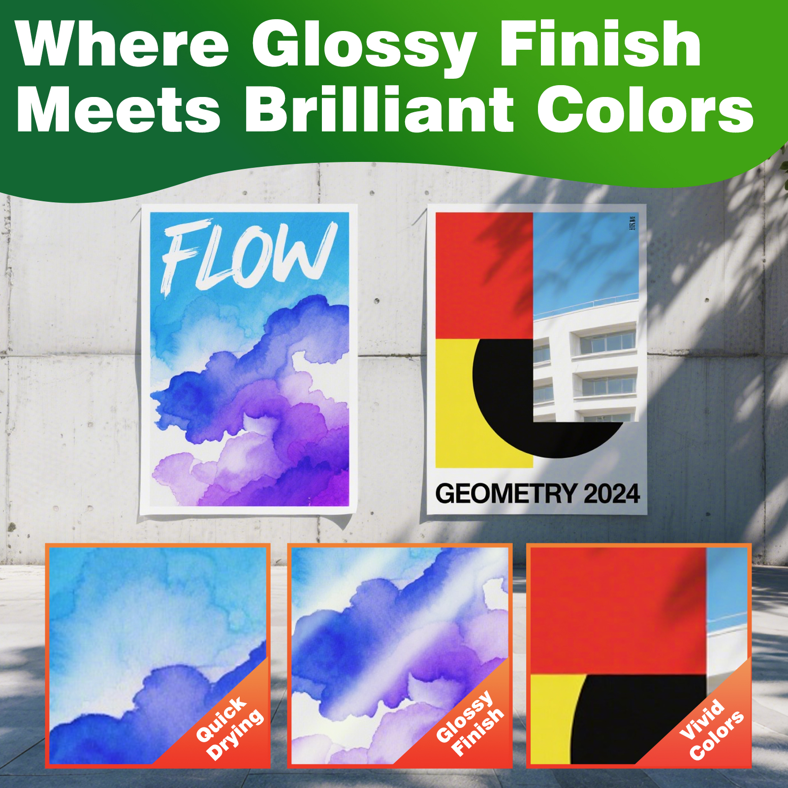 Uinkit 48lb Glossy Inkjet Photo Paper, 8.5x11, 40 Sheets, 180gsm Bright white, single-sided, instant-dry paper for photos, reports, flyers, presentations, home crafts, and small print runs.