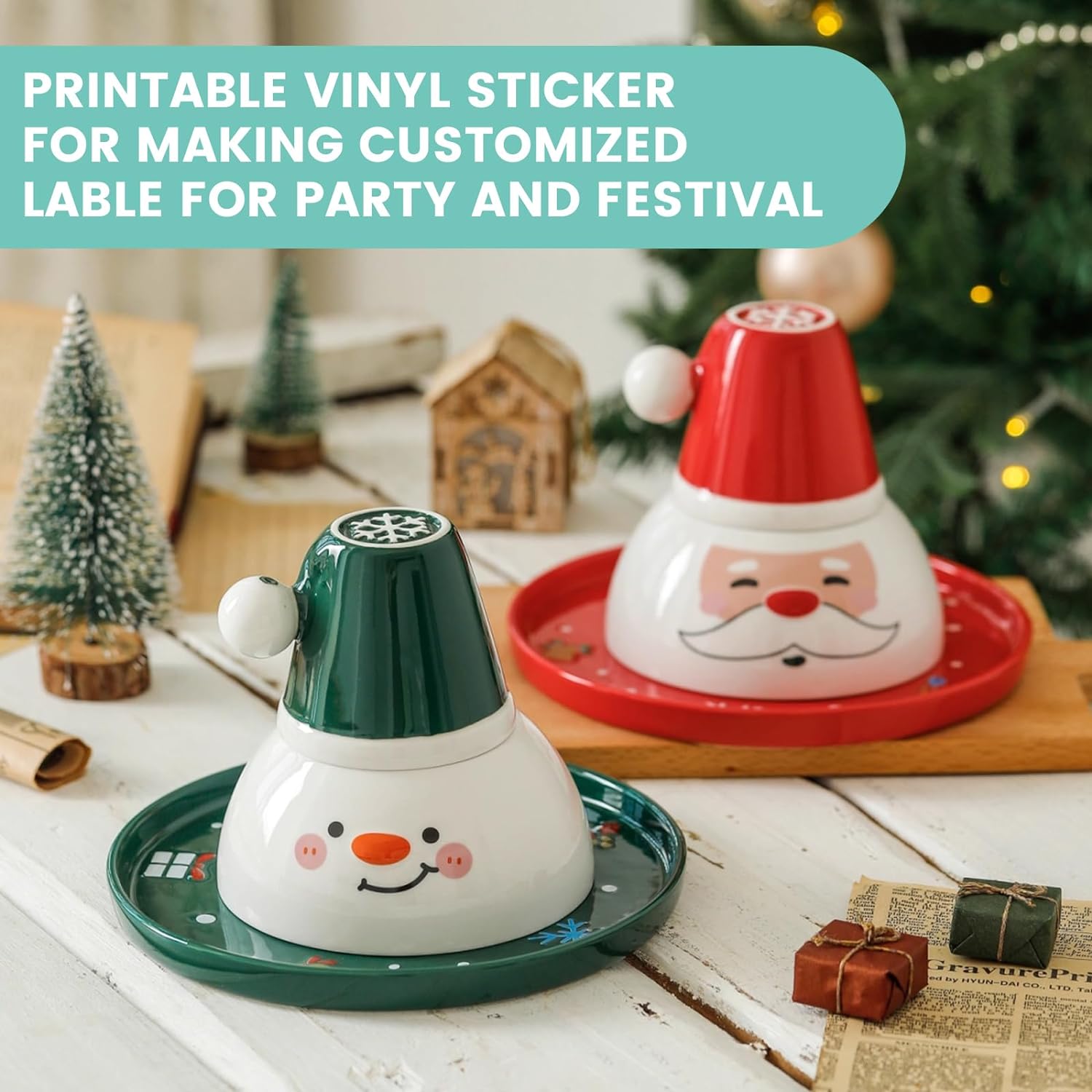 Uinkit Premium Vinyl Sticker for Inkjet Printer 11x17inch Glossy White Sticker Paper 10Sheets Waterproof Vivid Colors US035