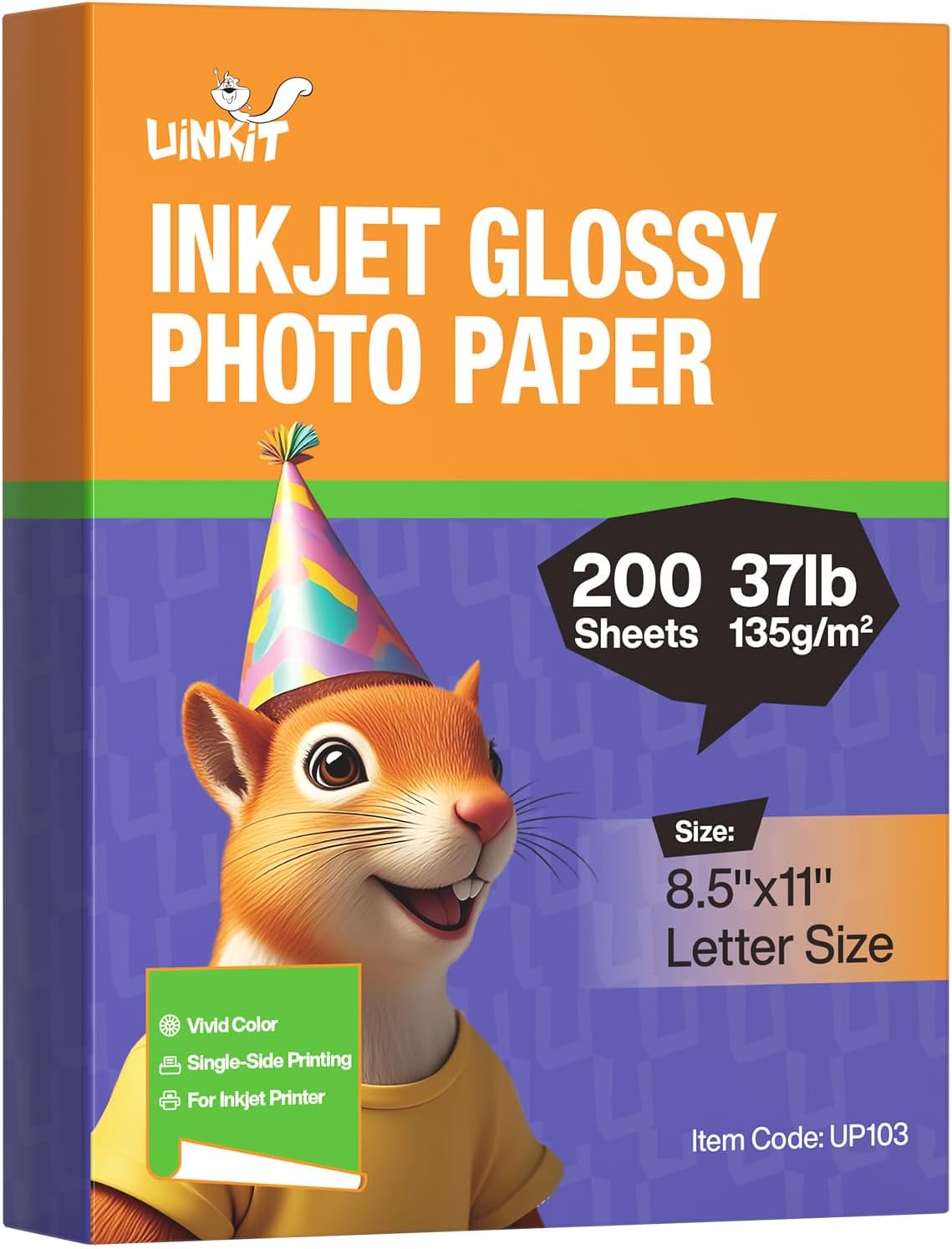Thin Paper Glossy nkjet 8.5x11 37lb DIY Chip Bag Party Favors Brochure Flyer Inches Printer 135gsm A193 / A938