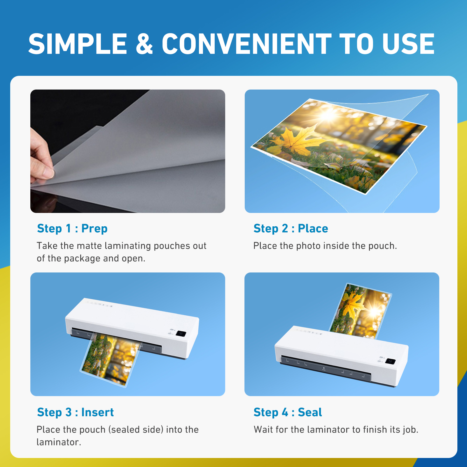 Uinkit Matte Thermal Laminating Pouches, 9 x 11.5 Inches 3 Mil Thick Matte Finish 30/50/100 Pack Fitted for Letter Size Laminating Sheets 8.5 x 11