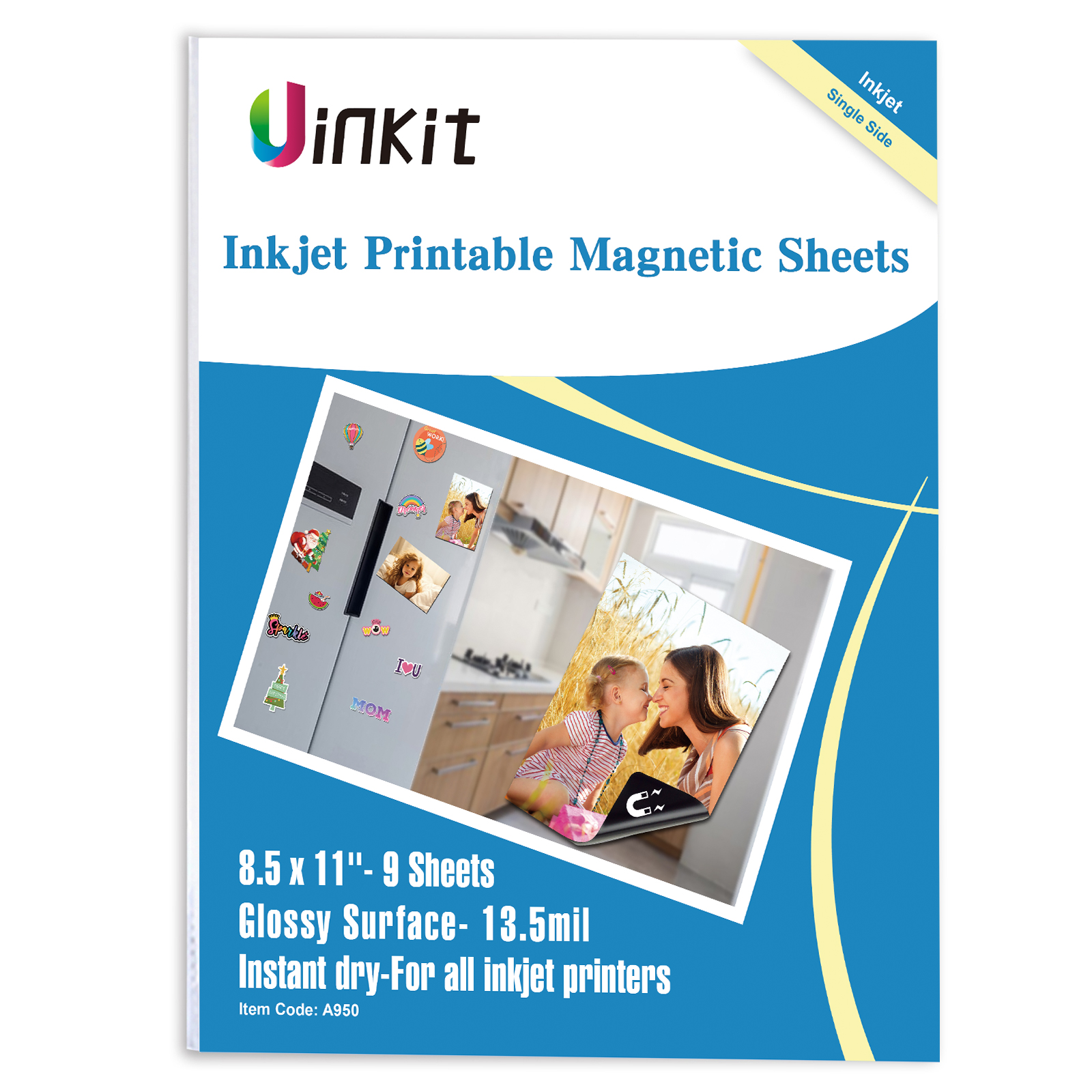  Printable Magnet Sheet, 8.5 X 11 Inches, White, 50 Sheets :  Office Products