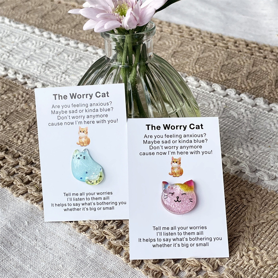  "The Worry Cat" Pocket Hug Card
