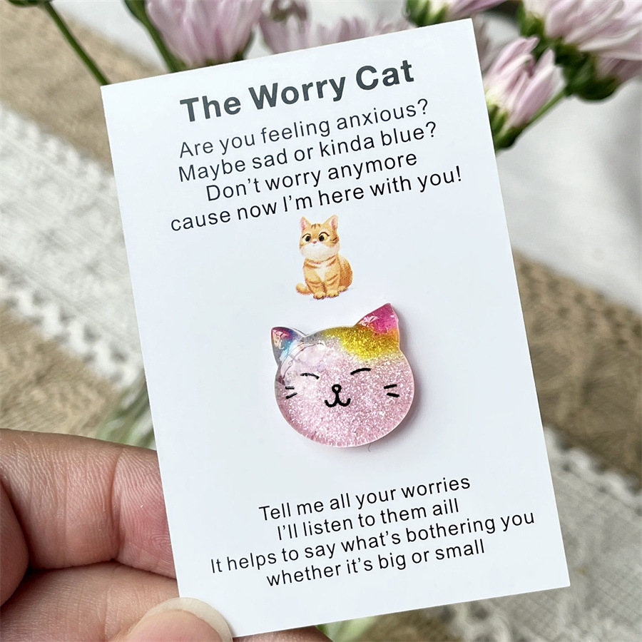  "The Worry Cat" Pocket Hug Card