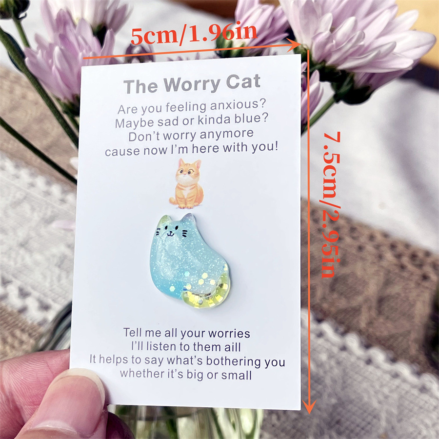  "The Worry Cat" Pocket Hug Card