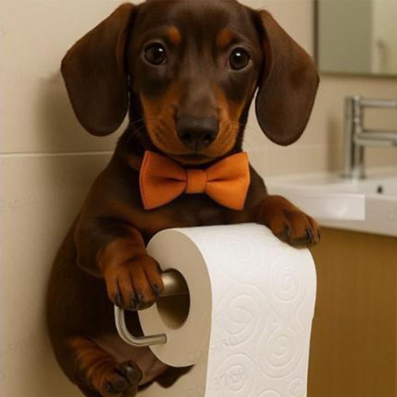 Dog Toilet Paper Roll Holder