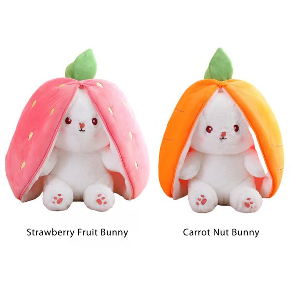 🔥2025 HOT SALE - 49% OFF🔥Strawberry Bunny Transformed into Little Rabbit Fruit Doll Plush Toy