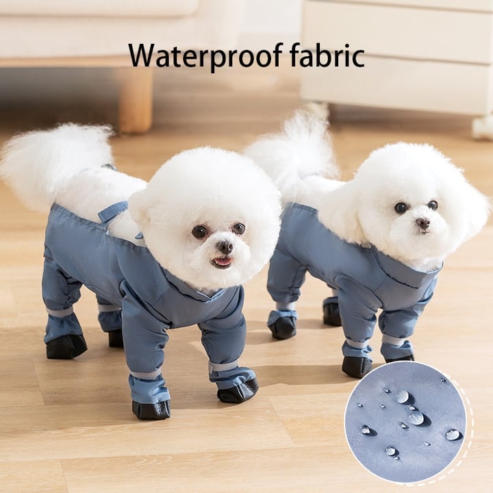 ✨New upgraded - Outdoor Dog Dust Proof Four Leg Pants Waterproof Dog Jumpsuit With Adjustable Buckle