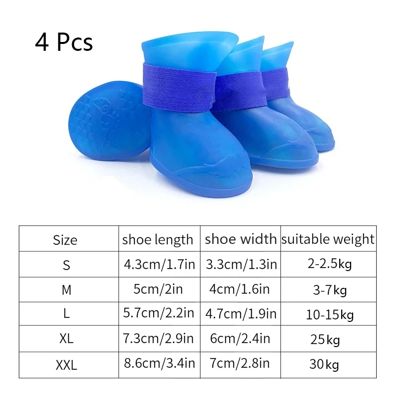 4 PCS Waterproof Boots For Cats and Dogs - Perfect For Outdoor Adventures!