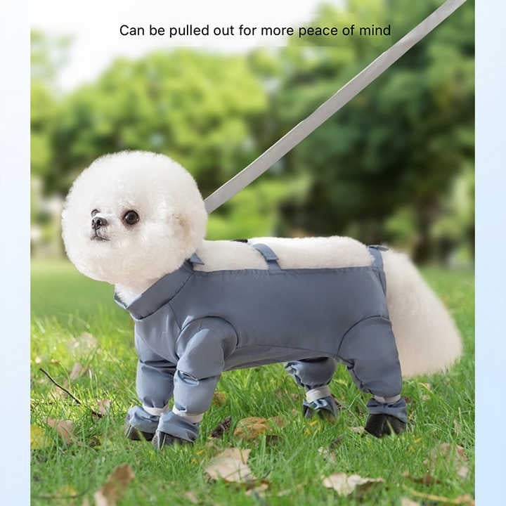 ✨New upgraded - Outdoor Dog Dust Proof Four Leg Pants Waterproof Dog Jumpsuit With Adjustable Buckle