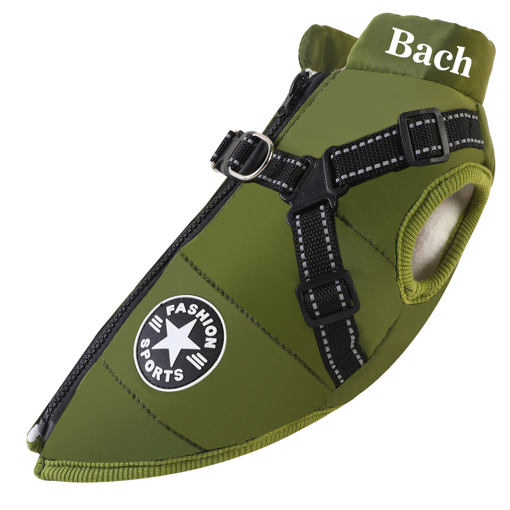 Personalized Warm Waterproof Dog Jacket With Harness