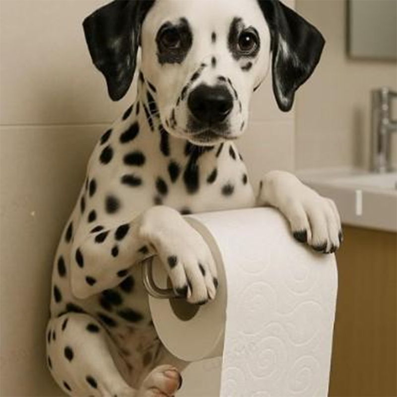 Dog Toilet Paper Roll Holder