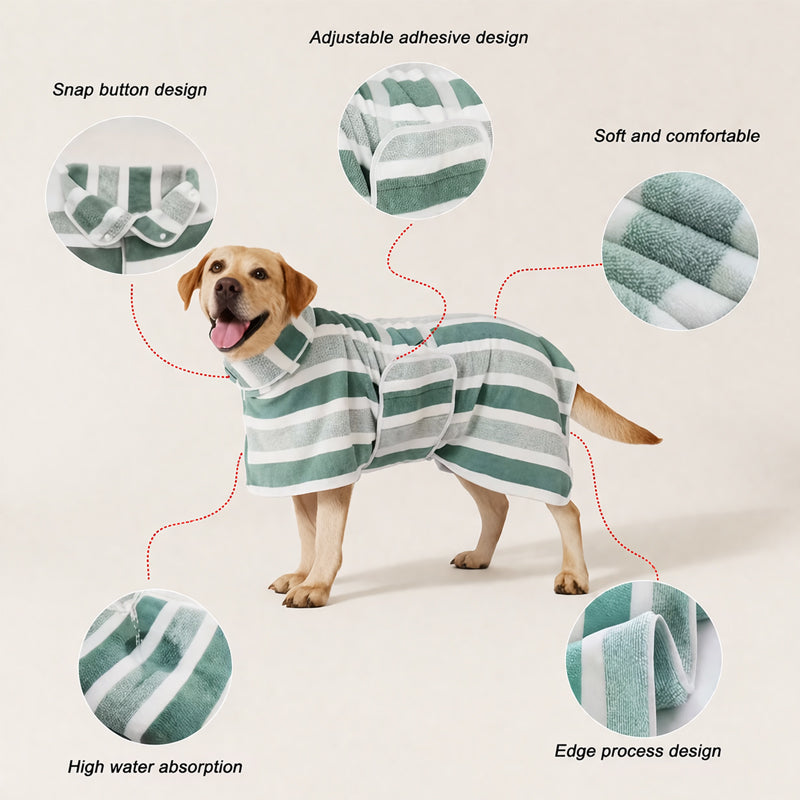 🐶 Pet Quick-Dry Bathrobe Towe