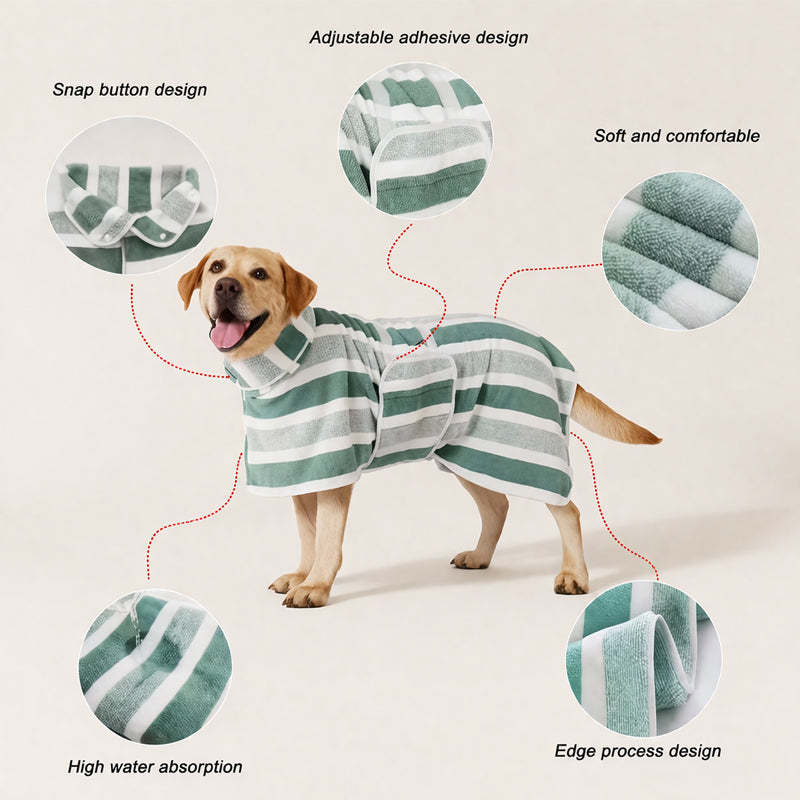 🐶 Pet Quick-Dry Bathrobe Towe