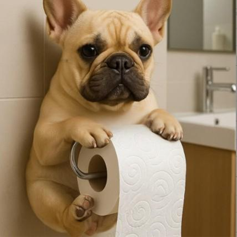 Dog Toilet Paper Roll Holder