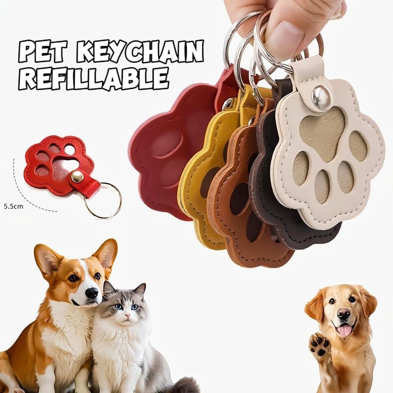 🔥HOT SALE 49% OFF - 🐾Pet Paw Shaped Leather Keychain