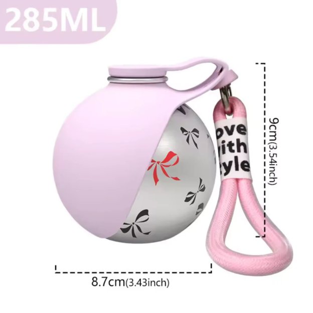 💪 SELLING FAST! 49% OFF 🐾 2-in-1 Stainless Steel Portable Dog Travel Bottle & Bowl