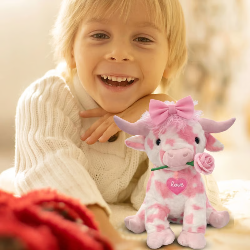 🐮Adorable Pink Highland Cow Plush
