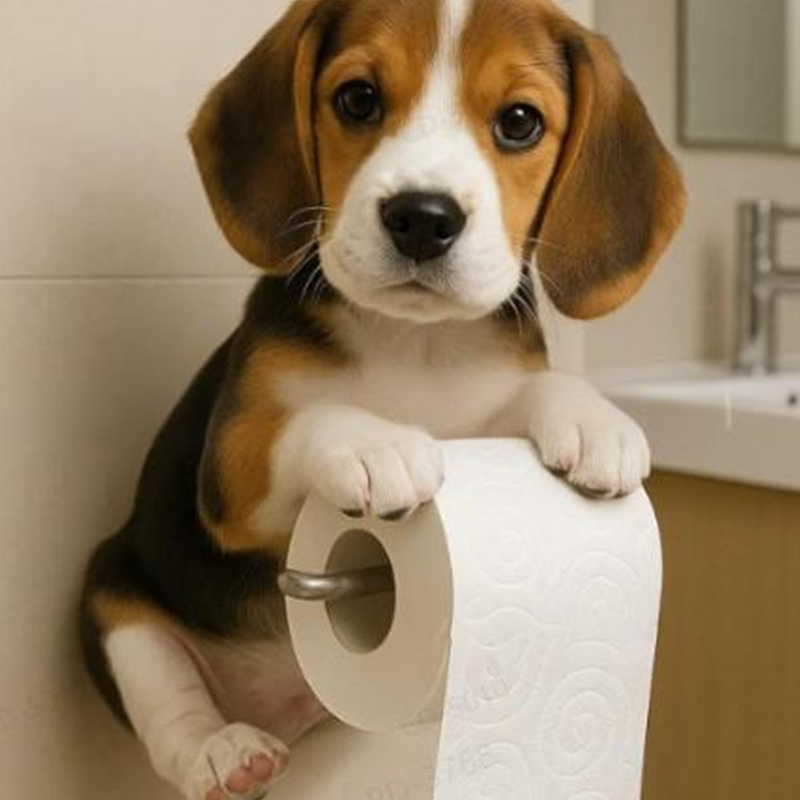 Dog Toilet Paper Roll Holder