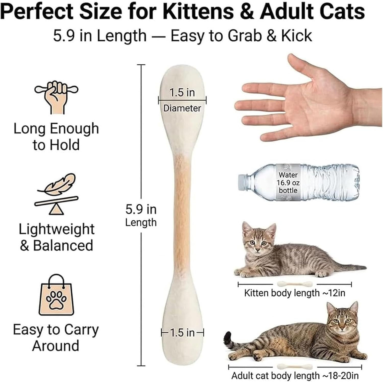 Cotton Swabs Cat Toys with Catnip🐱✨