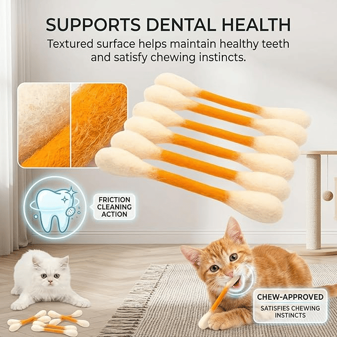 Cotton Swabs Cat Toys with Catnip🐱✨