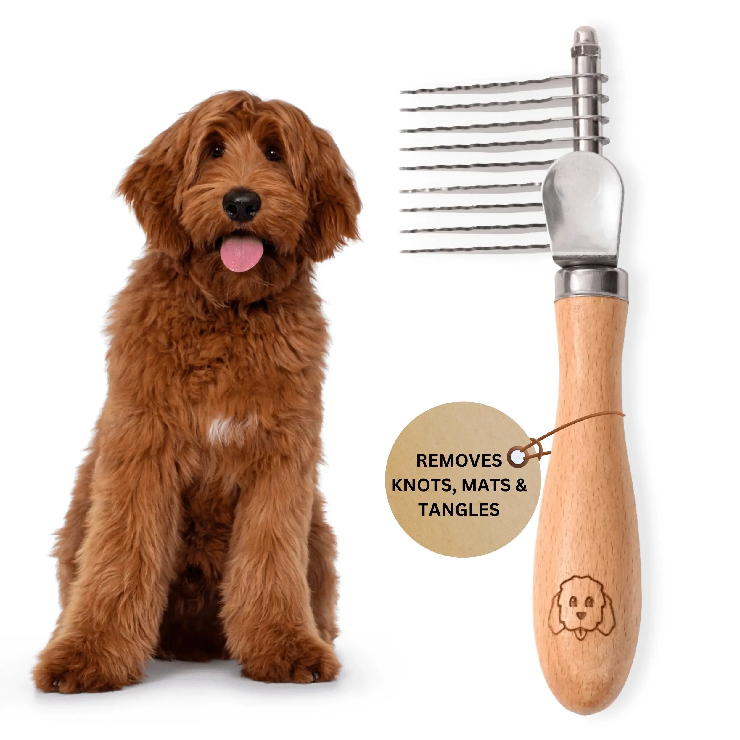🐶Dog Dematting Brush & Undercoat Rake – Say Goodbye to Tangles, Hello to Smooth Fur! ✨