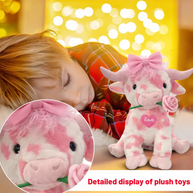 🐮Adorable Pink Highland Cow Plush